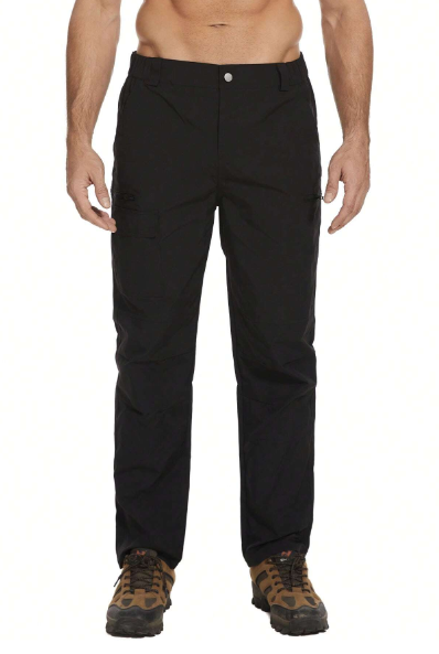 Men's Cargo Pants With Knee Patches, Spliced With Multiple Pockets Outdoor Tactical Pants