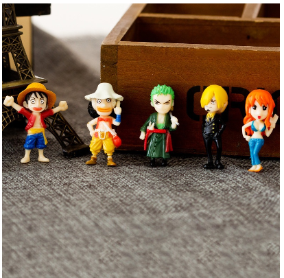8Pcs/Set Japan Anime Q Version Mini One Piece Monkey D Luffy Nami Roronoa Zoro Sanji Brook Tony Tony Chopper Nico RobinMiss Usopp PVC
