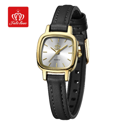 Fate Love Original Waterproof Watch For Woman Leather Strap Watch WHITE DIAL