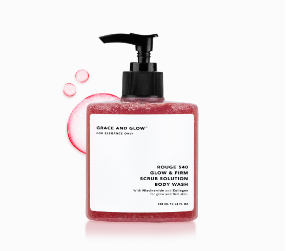 Grace And Glow Rouge 540 Scrub Solution Body Wash - Body Care Solution Brightening Skin Niacinamide