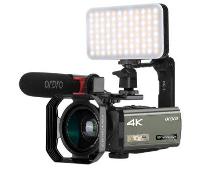 Ordro  HDR-AX60 4K 28MP Camcorder Optical Zoom Camera With AF-L Lock focus 3.5 Inch IPS Touch Screen for Live Broadcast Streaming