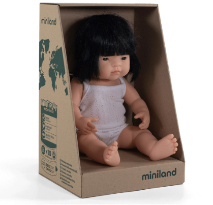 Miniland Asian Girl 38 cm Baby Doll