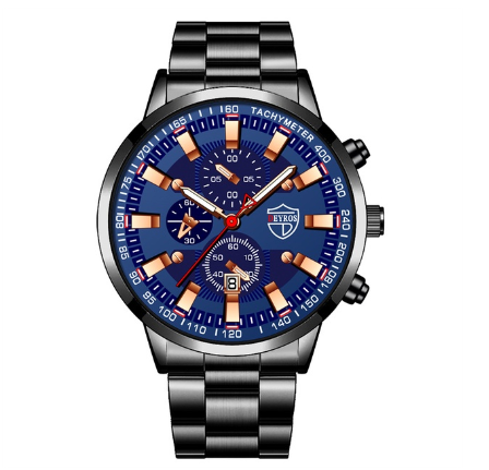 Full Steel Men's Military Sport Waterproof Watch Quartz Business Men Wristwatch Casual Black Men Watch for Men Relo for Men 5