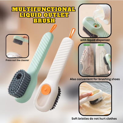 Multifunction Soft Bristled Liquid Shoe Brush Long Handle Brush Clothes Brush Shoe Clothing Board