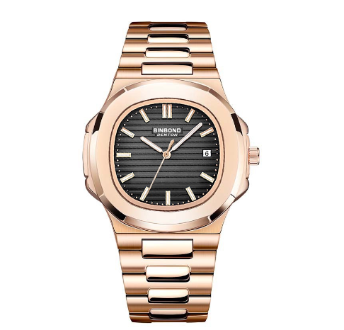 Binbond Original Luxury Retro Parrot and Conch Men's Watch Men's Luminous Fashion Waterproof Square Stainless Steel Men's Watch M02