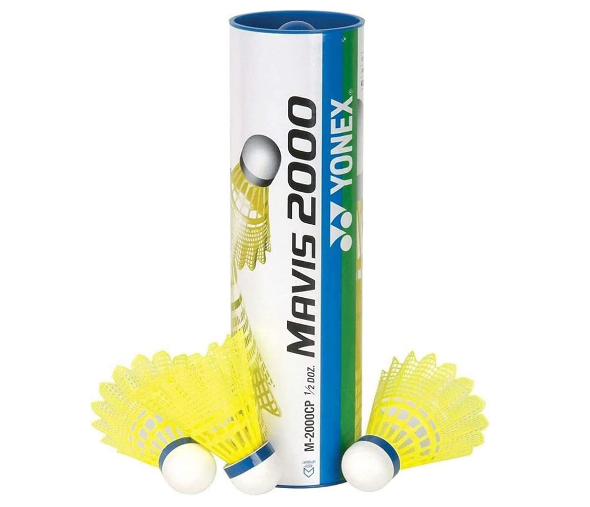 YONEX Mavis 2000 Nylon Tournament Shuttle-Yellow (1/2 Dozen)