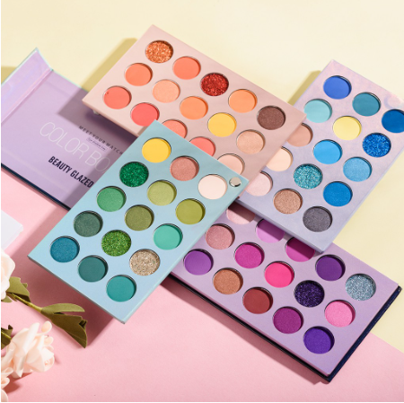 BEAUTY GLAZED New 60 Color Eye Shadow Palette Make up Shimmer Glitter Eyeshadow Palette Eye makeup
