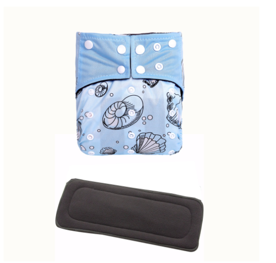 Cloth Diaper 1 Set With Bamboo Charcoal Inserts In Stocks D28