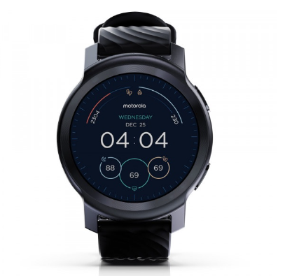 Motorola Moto Watch 100 MOSWZ100-PB Phantom Black|Aluminium|1.3'LCD|BT 5.0,GPS| Anrd 5.0+ IOS 10.0+