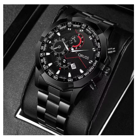 Original ORUSS Men's Stainless Steel Waterproof Luxury Fashion Business Watch Automatic Quartz Wrist Men M9