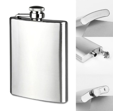 Outdoor Hiking Camping Stainless Steel Portable Flagon