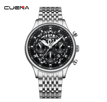CUENA Original Brand New Men's Watches Mechanical Unique Style Creative Design Dial Stainless Steel Fashion Casual Business Sports Watch M3