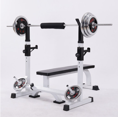Multi-Function Weightlifting Bed, All-In-One Bench Press, Barbell Rack , Home Fitness Equipment