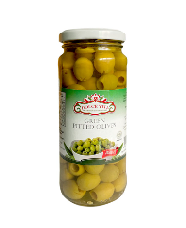 Dolce Vita Green Pitted Olives 340g