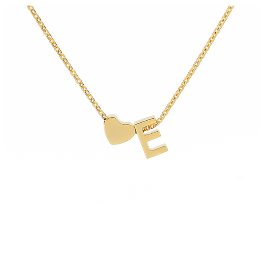 Maxzone Fashion Tiny Heart Initial Letter Necklaces For Women Stainless Steel Gold Silver Color Choker Pendant Necklace Boho Jewelry E