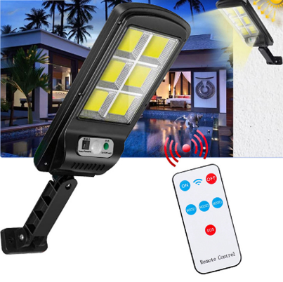Solar Street Lights Outdoor Waterproof LED Light 3 Modes With Remote Wall Lamp Solar Powered
