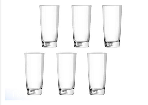 UNION GLASS Clear Glass Rock Glass Water, Juice, Soda, Liquor Glass 310ml | 11oz [Set of 6]