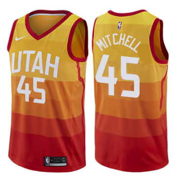 Utah Jazz 45 Donovan Mitchell Swingman Basketball Jersey