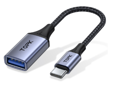 TOPK A10 USB C to USB A dapter OTG Cable Type C Male to USB 3.0 2.0 Female Cable Adapter for MacBook Pro Samsung Type-C Adapter
