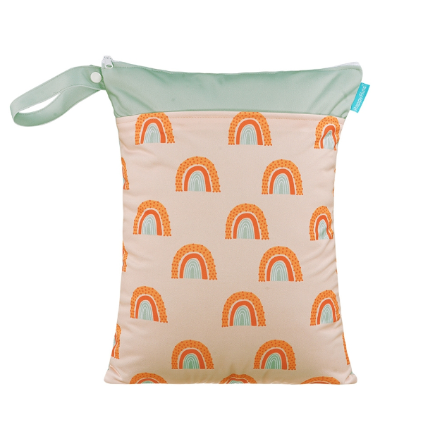 Happyflute Wetbag For Baby Diapers Nappies Waterproof Reusable Diaper Bag With Two Zipper 30cmx40cm S4