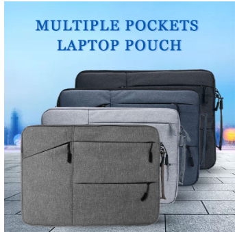 Laptop Pouch 14/15.6 Inch Multiple Pockets Laptop Sleeve Bag Water Repellent Shockproof Handbag