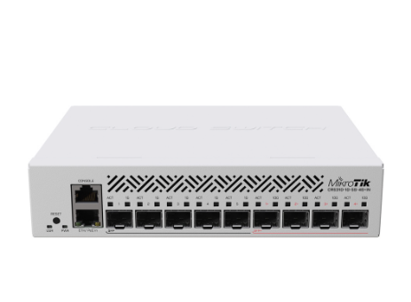 MikroTik CRS310-1G-5S-4S+IN - 10G SFP Office ISP Switch w/ (1) POE in RJ45, (5) SFP, (4) SFP+ CRS310