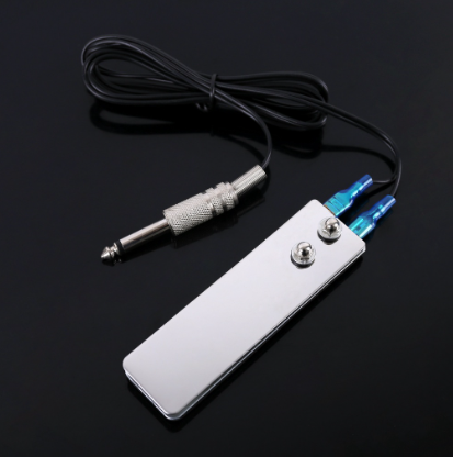 Stainless Steel MiNi Stainless Steel Tattoo Foot Pedal Switch With Wire Used For Power Machine Clamping Line Tattoo Pedal with Wire for Tattoo