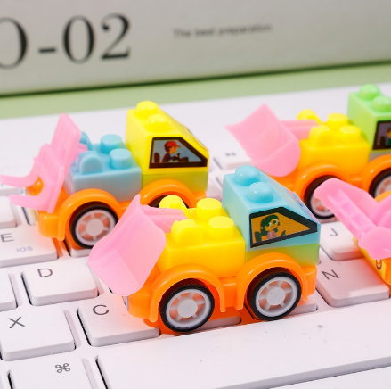 Construction Vehicle DIY Kids Shower Birthday Favors Toys / Creative Puzzle Building Block Cars Toy / Children Assembly Engineering Vehicle /