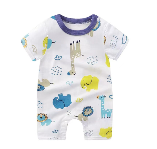 Baby Short-Sleeved Jumpsuits Joys and Girls Clothes 0-12 Months S2