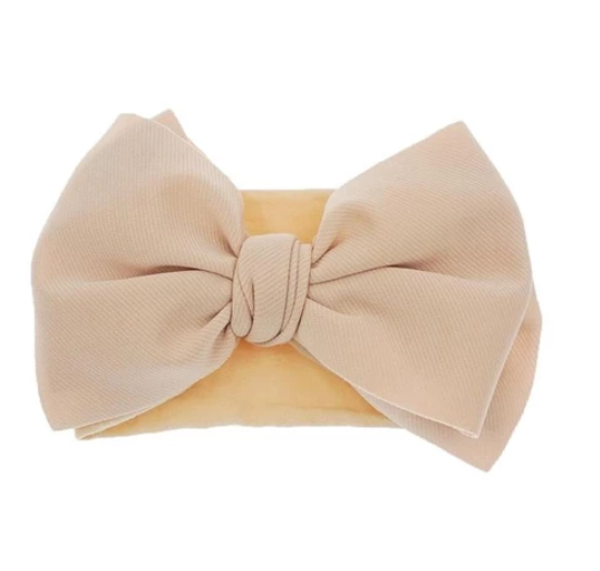 New Baby Nylon Headband Simple Solid Color Children's Hair Accessories High Elastic Bow Infant Headband BH2