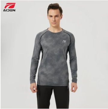 Aiden  Sports Men’s Long sleeve shirts gym/outdoor sport/rider/traning running sweatshir#8762
