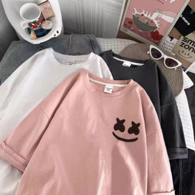 Korean Fashion Round Cotton Woman for Girl T-shirt