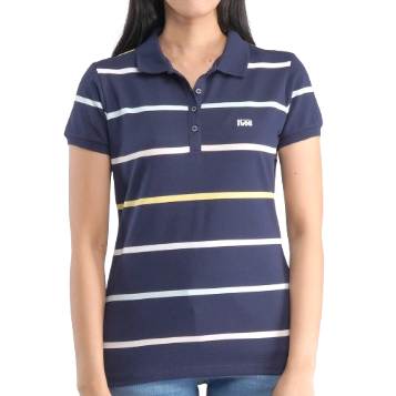 Stylistic Mr. Lee Ladies Basic Collared Trendy Apparel Polo shirt For Women Regular Fit 124117(Navy)