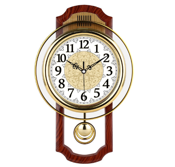 16 Inch European Retro Swing Wall Clock Living Room Simple Fashion Bedroom Mute Modern Clock