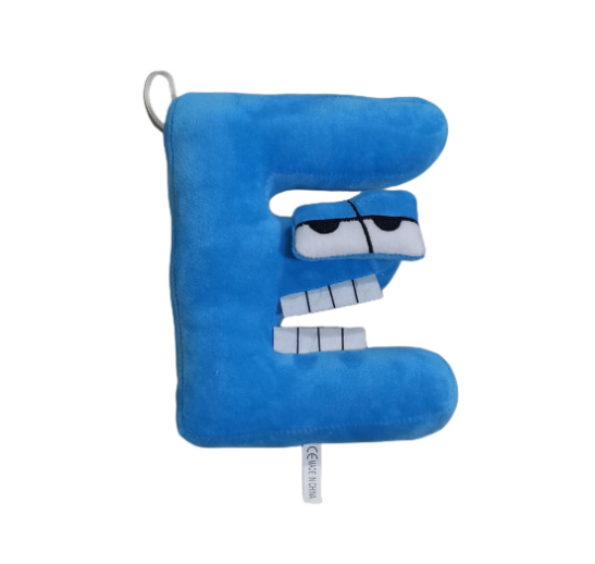 26 Alphabet Legend Plush Toy 0-10 Number Pillow Building Block Doll Children Birthday Party Gift E