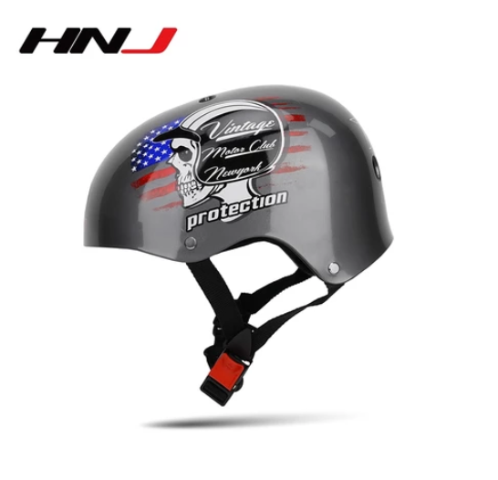 HNJ MOB-AA W-D Motorcycle Bike Nutshell Helmet Open Face Skateboard Helmets HNJ3