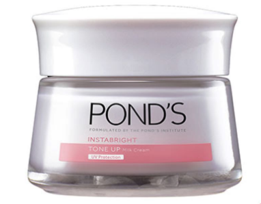 Pond's Insta bright Tone Up Milk Cream Moisturizer with Milk, Niacinamide for Instant Brightening 50g
