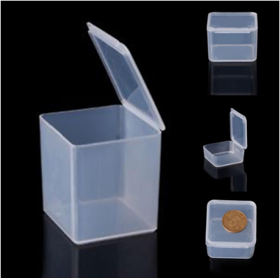 Small Square Clear Plastic Jewelry Storage Boxes Beads Crafts Case Containers