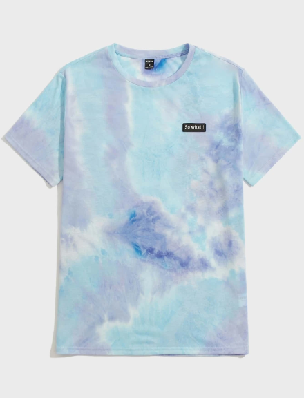 Manfinity EMRG Men T-Shirts Fit Crew Neck Short Sleeve Graphic Tee Street Summer Polyester Tie Dye