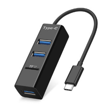 Goojodoq USB Type C HUB to 3 Ports USB Splitter With TF Card Reader
