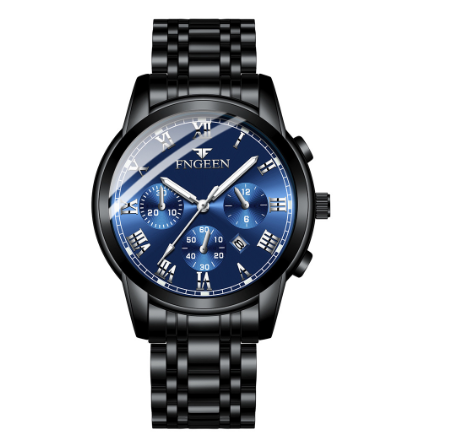 FNGEEN Men's Quartz Watch BLACK BLUE