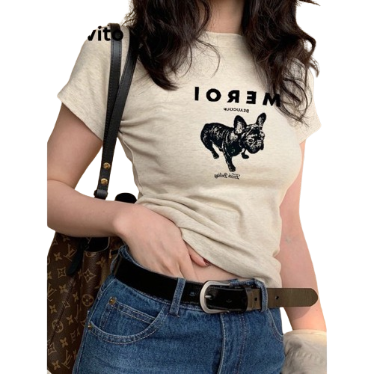 Lovito Women Basic T-Shirt LNE24067 (Apricot)