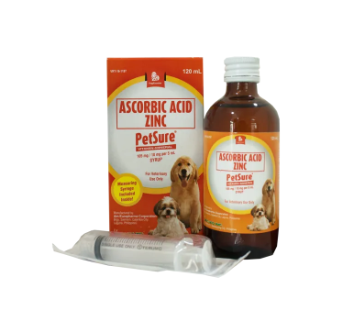 PetSure Ascorbic Acid Zinc for Dogs 120ml