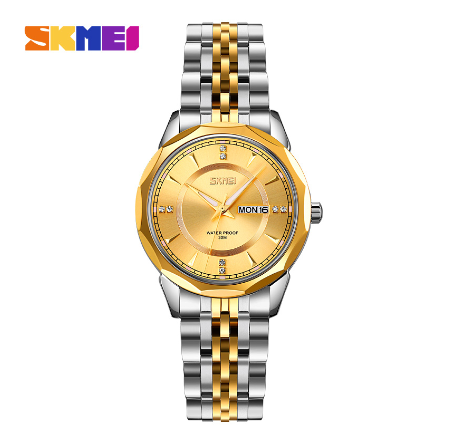 Skmei Watch for Women Fashion Women's Quartz Watch Waterproof 9264 SILVER GOLD GOLD