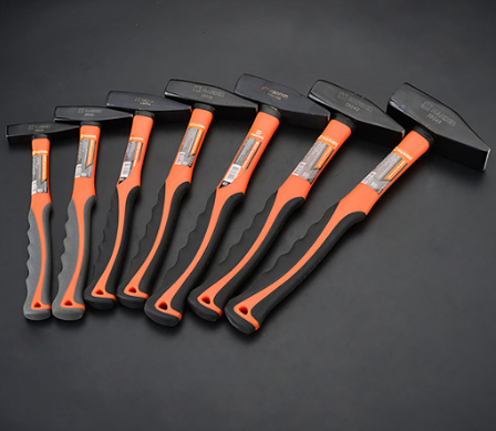 Harden 0.1kg - 2.0kg Machinist Hammer with Fiberglass Handle Forged fine grain steel head hardened