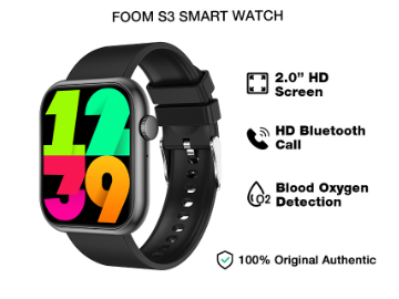 Aolon New 2024 Foom S3 Smartwatch Man Running Pria Pace Bluetooth Call Custom Wallpaper HR BP SpO2 Monitoring IP67 Waterproof