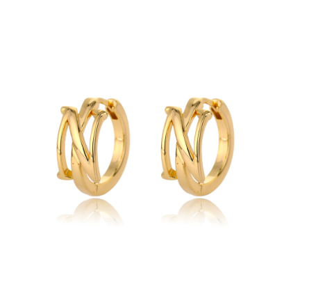 Kaijiang Anting-anting Initial Letter Hoop Earrings For Women A-Z Letter Piercing Stainless Steel Earring Korean Fashion Jewelry N