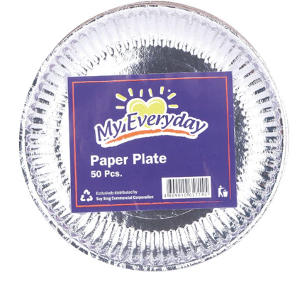 My Everyday Paper Plate 9" Silver 50's