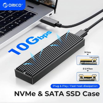 ORICO M.2 NVME/NGFF Enclosure Support 4TB SSD B/B+M Key