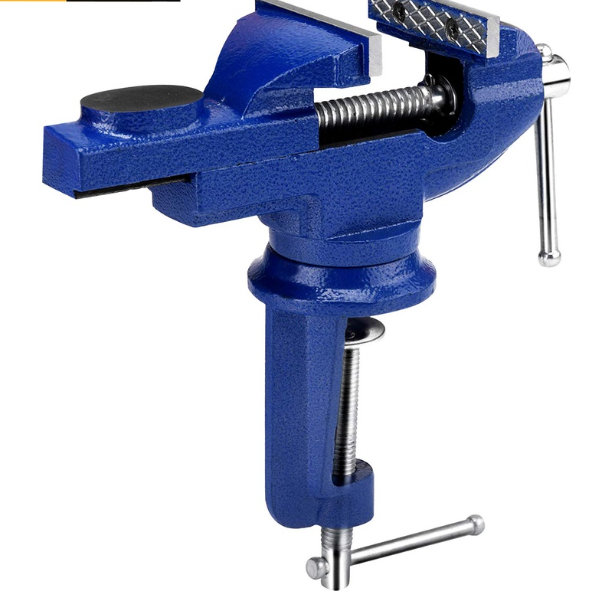 Mini Vise Household C Type Clamp Portable Bench Vise 2.4inch Blue